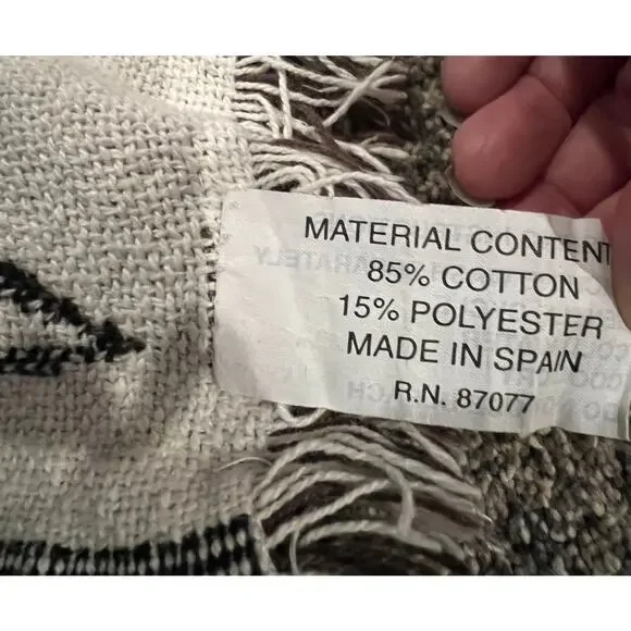 Horse tapestry blanket, woven, fringe throw, equestrian, western theme 40 x 48 - Picture 6 of 8